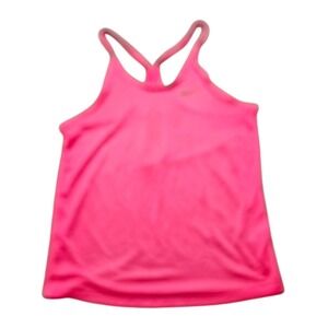 Nike Womens Dri-FIT Pink Heathered Racerback Training Tank Top 719865-639 Size S